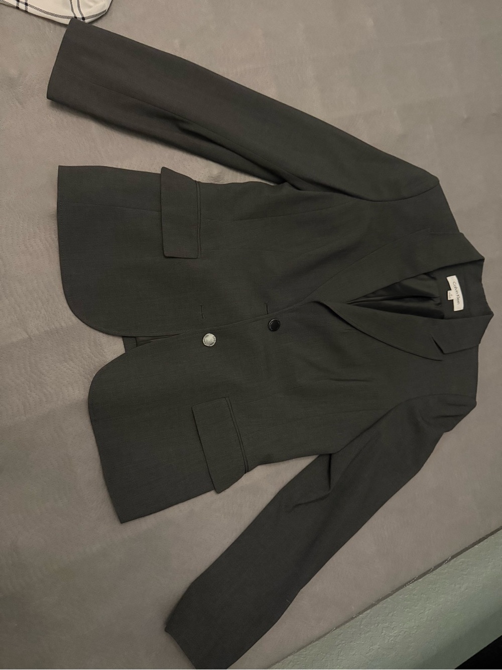 Calvin Klein charcoal gray Women's Blazer Sz 10
